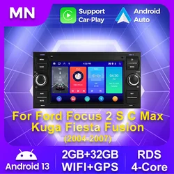 Radio samochodowe Multimedialny odtwarzacz wideo Nawigacja GPS NO DVD Dla Ford Focus 2 Mondeo S C Max Kuga Fiesta Fusion Bezprzewodowy Carplay AUTO