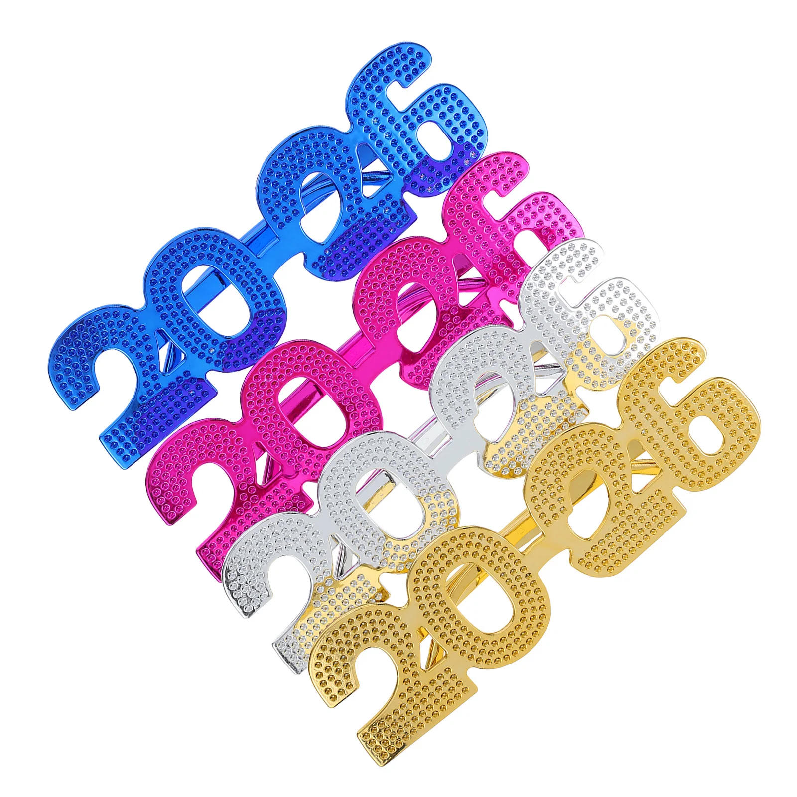 

4 Pcs 2026 New Year Photobooth Props 2025 Number Eyewear Graduation Glasses Eyeglasses