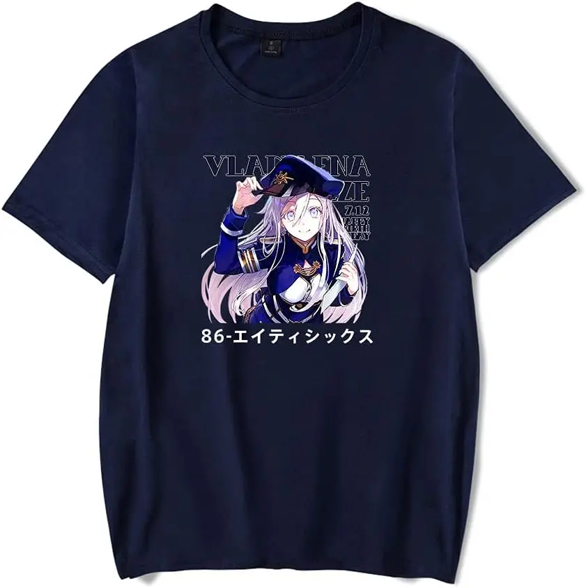 New Anime T-Shirt Merch 86 Eighty Six Casual Short Sleeved T Shirt Unisex Tee New Fashion Top Tees