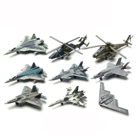 Modern Military Fighter Model S-35 F-14 F-22 F-35 AH-64 Assemble Collection Toys Copter Airplane Model Puzzle Assembly Model Toy
