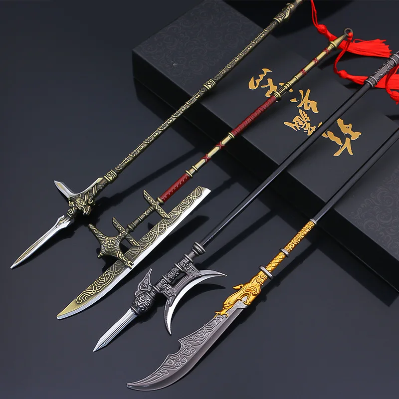 30cm Ancient Metal Cold Weapon Large Alloy Model Weapon Decoration House Decor Desktop Game Colletion Action Figure Arts Toys