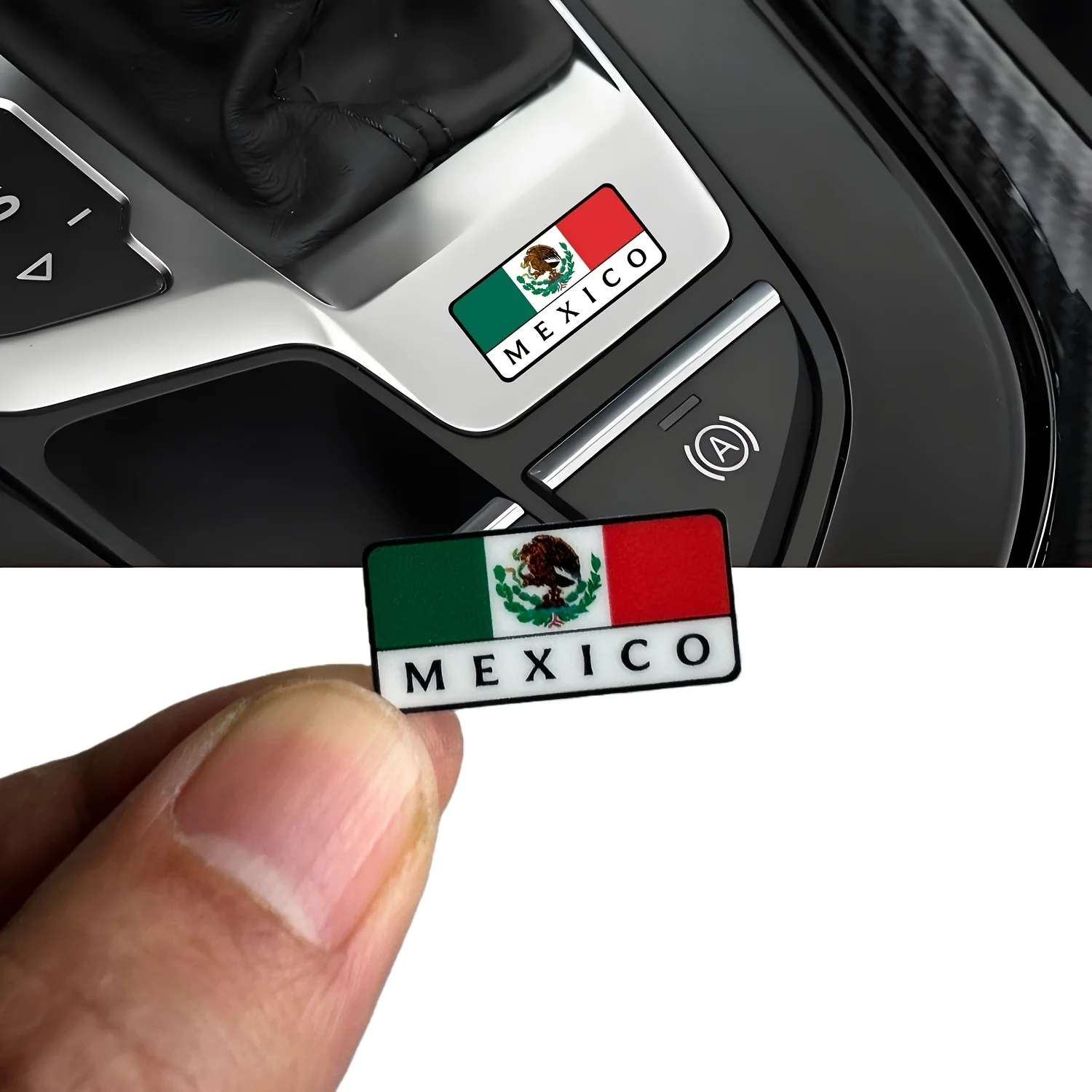 4pc Mexican Flag Style Waterproof Vinyl Badge Sticker Universal Decal For All Car Models Exterior Decor Accessories