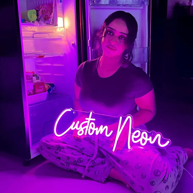 

Индивидуальная светодиодная вывеска с именем в подарок ребенку, неоновая вывеска с именем для подростков, светодиодная неоновая вывеска для декора стен, декора спальни, персонализированные подарки