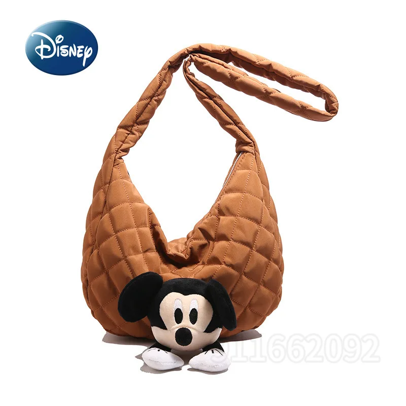 Disney Mickey New Women's Handbag Large Capacity Fashion Doll Women's Shoulder Bag Cartoon Doll Cute Casual Luxury Women's Bag