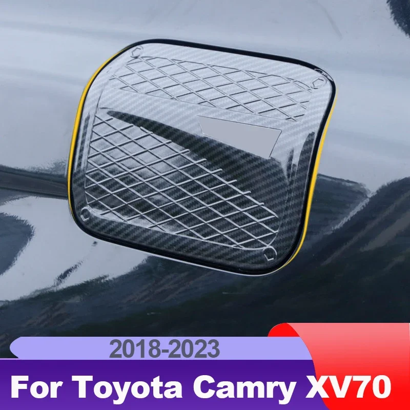

ABS хромированная крышка топливного бака автомобиля, накладка, подходит для Toyota Camry 70 XV70 2018-2020 2021 2022 2023, аксессуары для стайлинга автомобилей