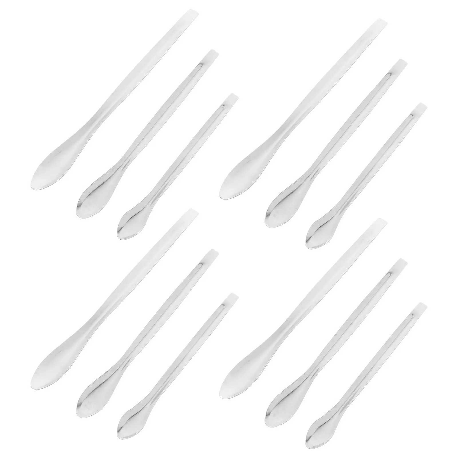 

12Pcs Stainless Steel Laboratory Spoon Accurate Reagent Sampling Scoop Mixing Measuring Tool for Lab Small Spoon