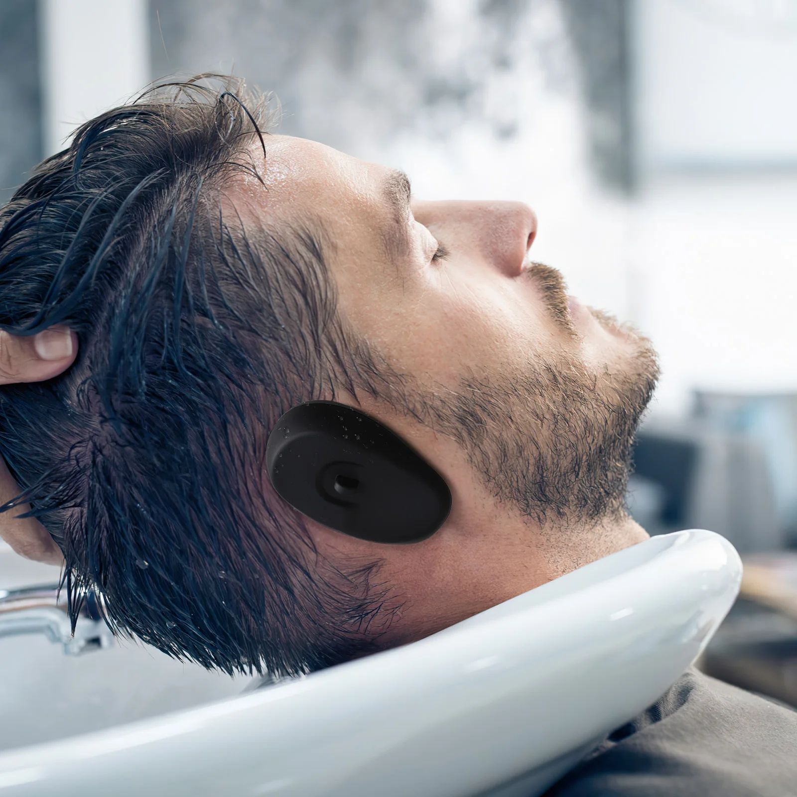 

4 Pairs Waterproof Ear Covers Silicone Durable Reusable Protect Ears from Hair Dye Water Noise Universal Design Fit Most People