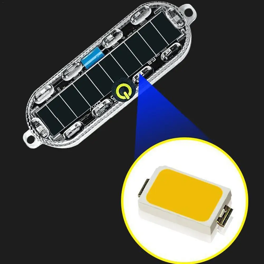 Solar Flashing Signal Light Emergency Warning Light Led Beads for Car Motorcycle Waterproof Strobe Light with Touch Switch