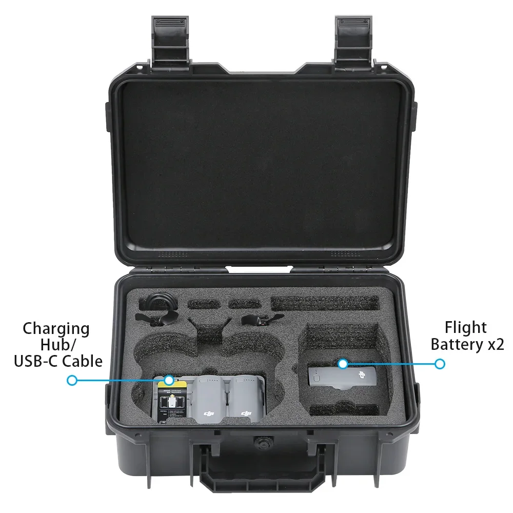 Für DJI NEO 2 Koffer-Tasche, explosionsgeschütztes Gehäuse, tragbare wasserdichte Box, Hartschalenkoffer mit großer Kapazität für Neo 2 Zubehör. – Detail 3