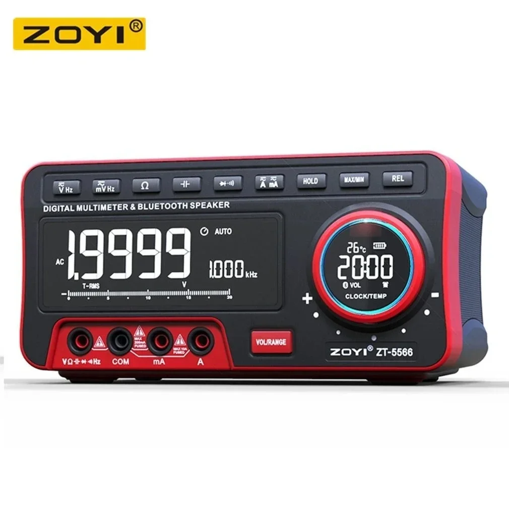 Stable ZOYI ZT-5566 Profesional Digital Bench Multimeter 19999 Counts Transistor Tester Auto Range Voltmeter Multifunction Calib
