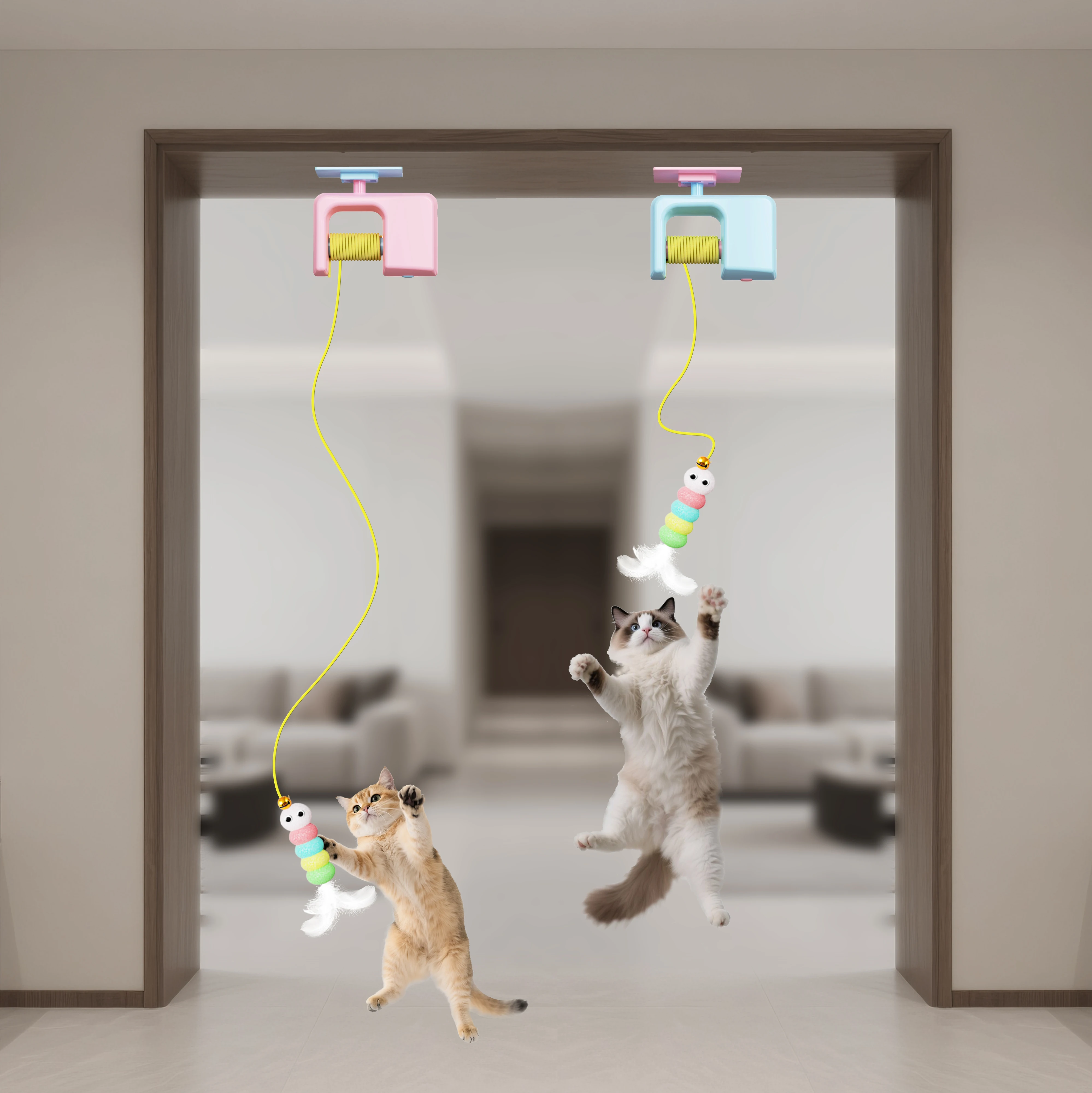 Le nouveau type de jouet électrique intelligent à porte suspendue pour chat est un jouet pour chat Wonder Cat d'autentretien et divertissant