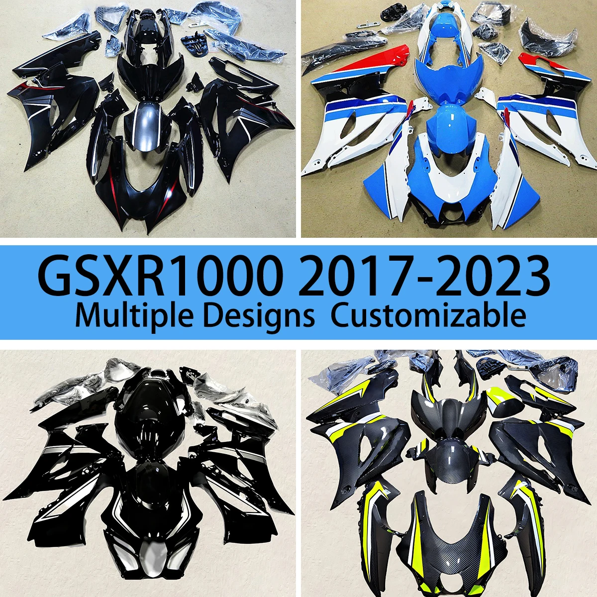 

For GSXR1000 2017 2018 2019 2020 2021 2022 2023 Injection Fairing Kit Motorcycle GSXR 1000 17-23 Aftermarket Fairings