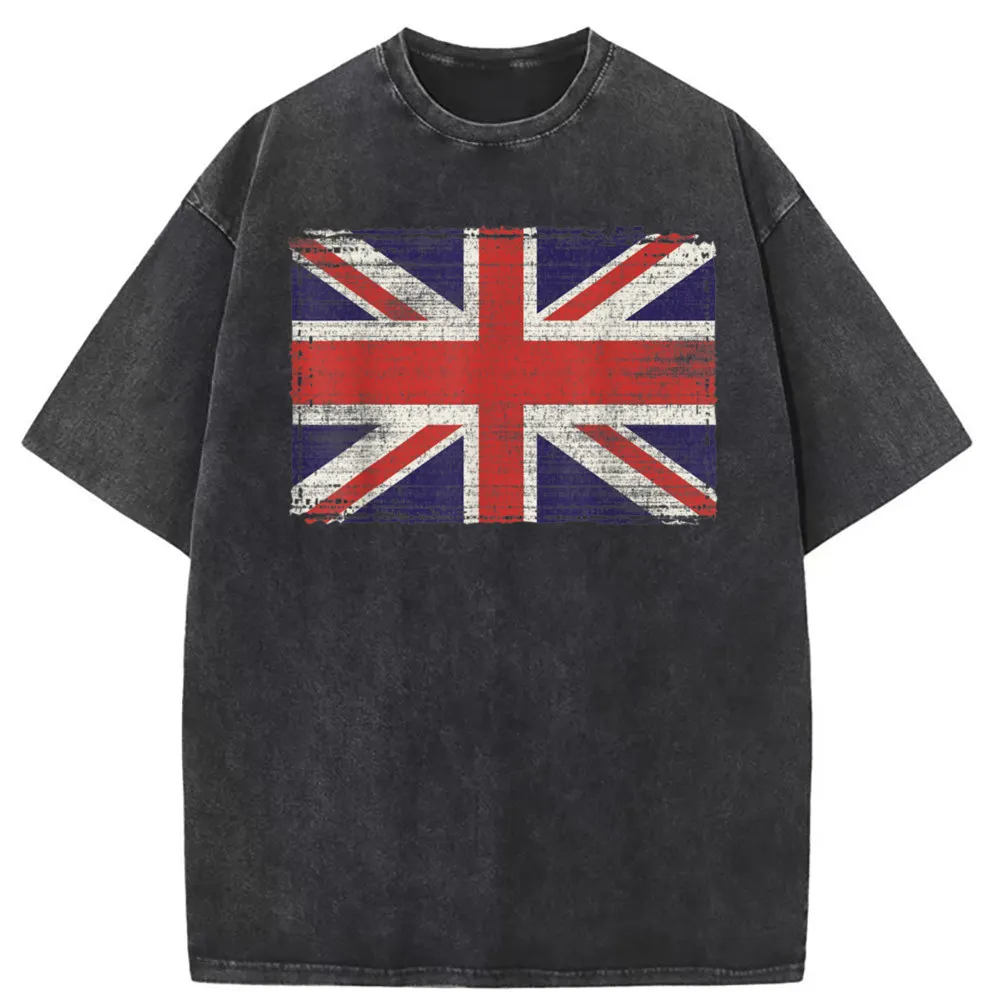 Union Jack T-Shirt Vintage Uk Chinese Style Sweatshirts For Men Father Day Tshirts Man Vintage Design Tshirt Long Sleeve Funky