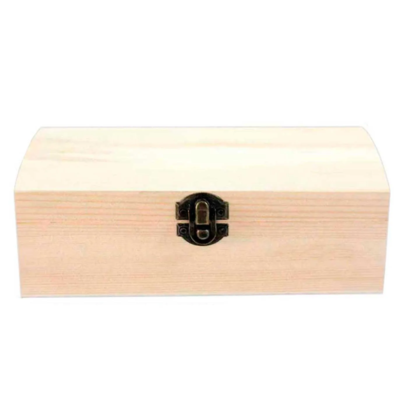 Wooden box with trunk-shaped lid 19,5x8x7 cm. Ideal for storing small items, jewelry or keys