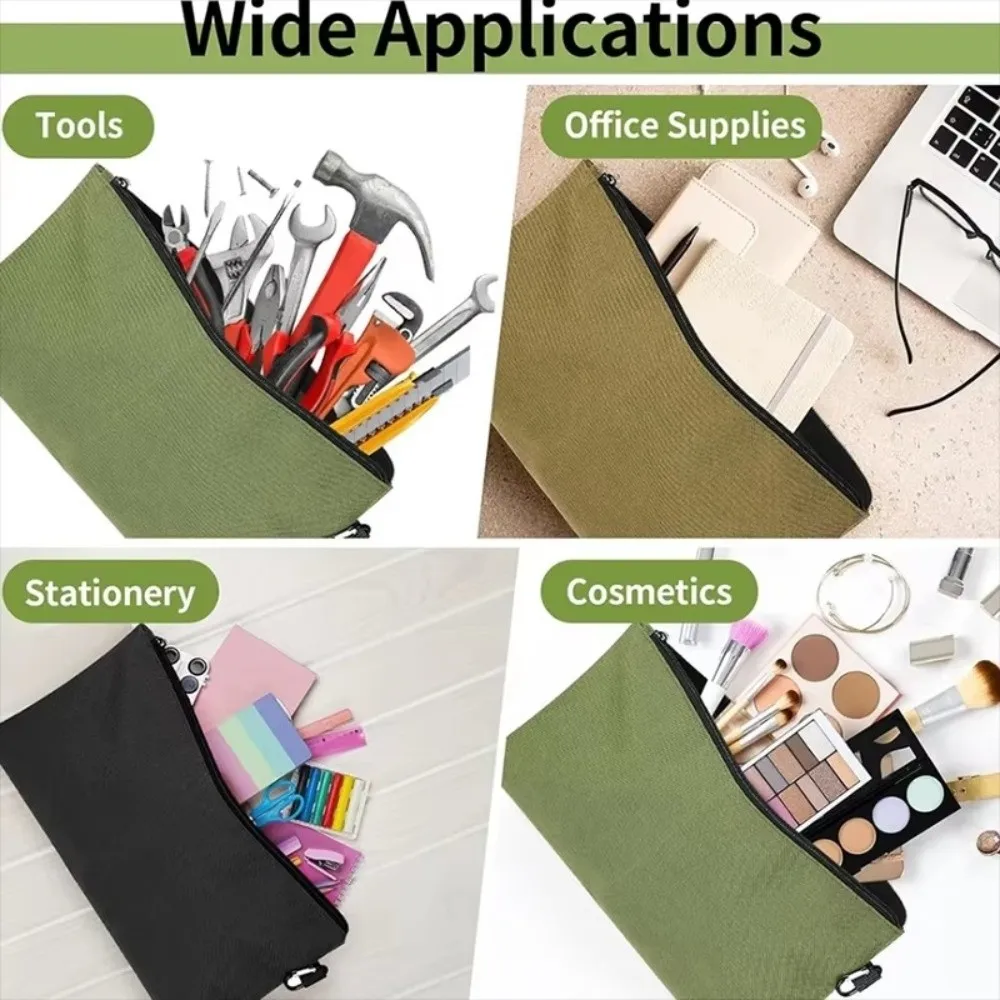 Waterproof Tool Bag Zipper Closure Heavy Duty Construction Multi-Function Bag Wear-Resistant Tool Organizers For Electrician