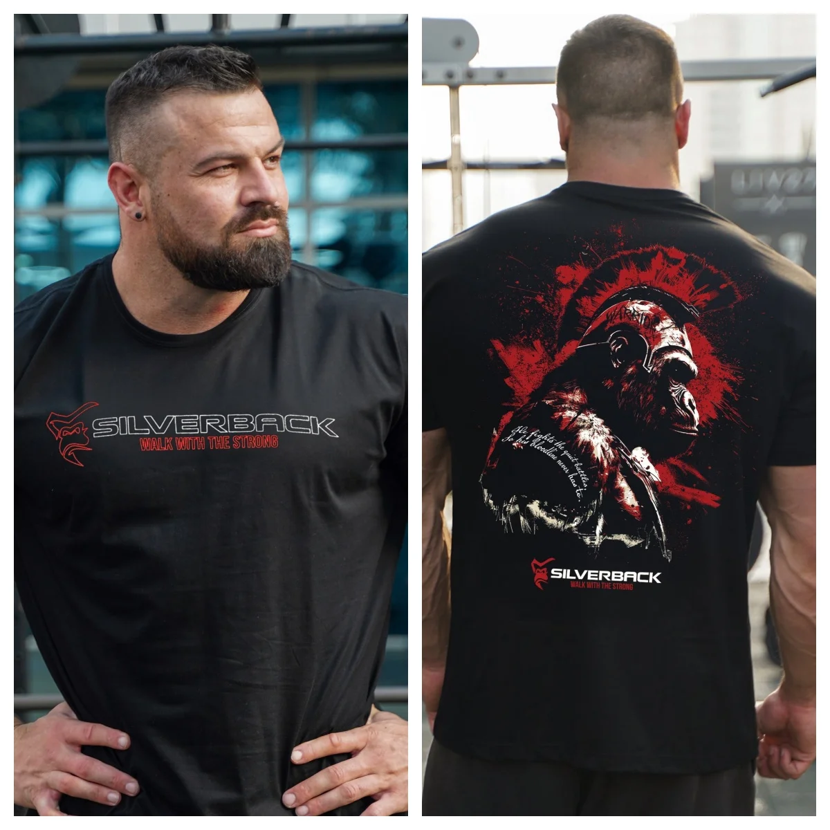 GYM Gorilla Bloodline T-Shirt - Silverback Gymwear _ Perfect for Bodybuilders & Powerlifters