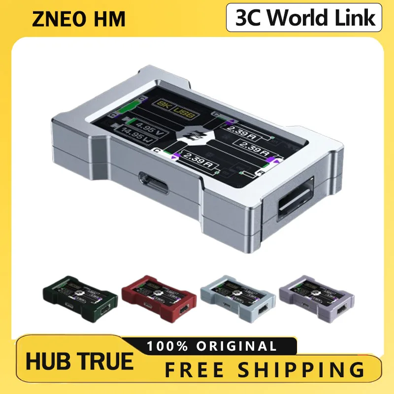 

HMLAB ZNEO Gaming USB Hub - 2-to-3 Port 8K Hz Independent Power With Screen Trendy for Gaming Ambience Desk Setup Accelerator