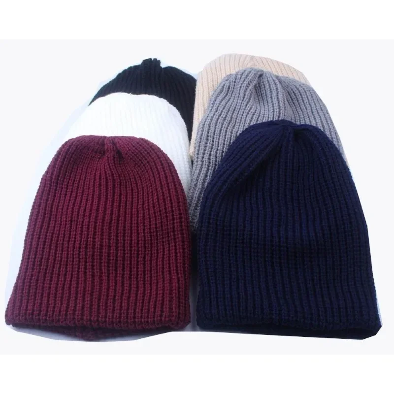 1Pc Men Women Warm Winter Knited Beanies Skull Hippop Bandana Slouchy Oversized Cap Sport Hat Unisex Bonnet
