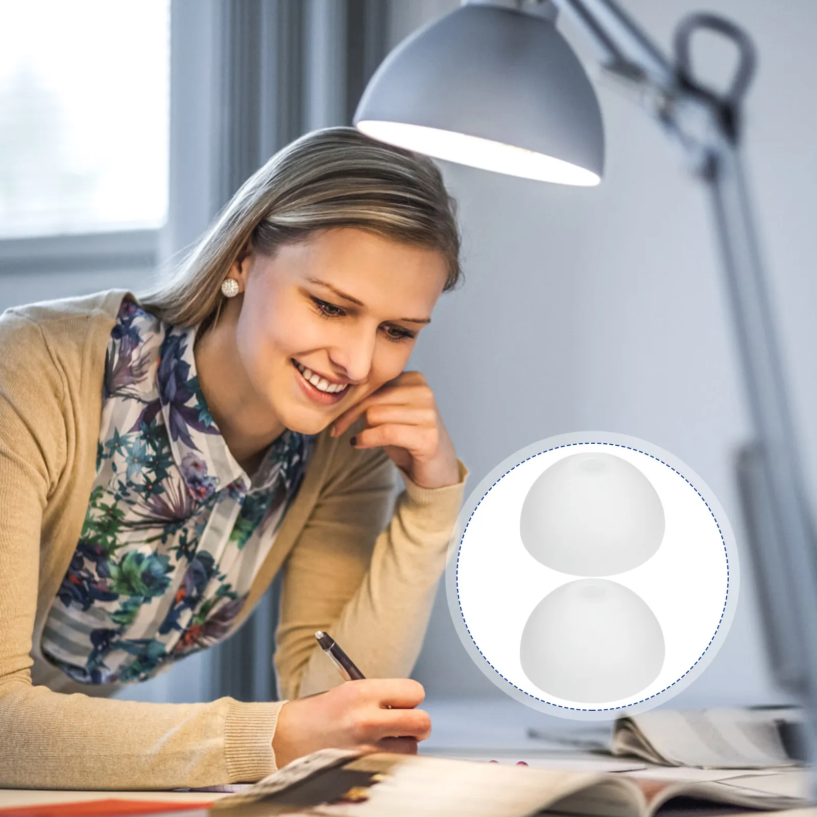 

2 шт. Декоративные абажуры в форме гриба для настольных ламп, простые чехлы для настольных светильников, сменные декоративные плафоны для домашних светодиодных прикроватных ламп