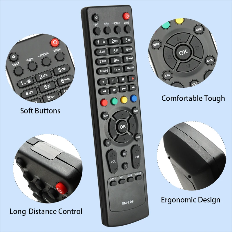 RM-E09 Remote Control For Humax Receiver HD-5400S HD-5600S HD5400S HD5600S Replacement Controller