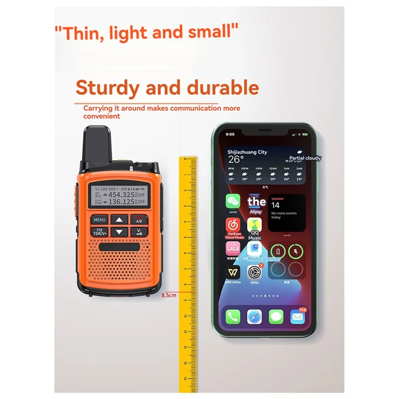 B03B-LCD Handheld Mini Walkie-Talkie FM Small Pager For Hair Salons, Beauty Salons, Barber Shops
