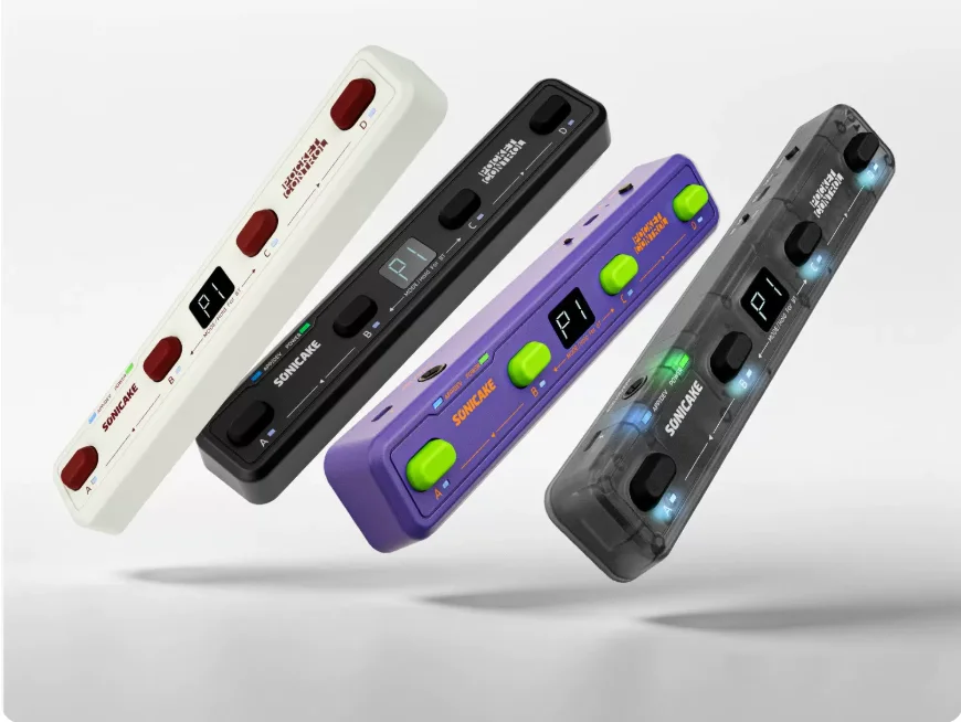 Pocket Control professional wireless MIDI controller 4 Programmable Footswitches for musicians and live performers
