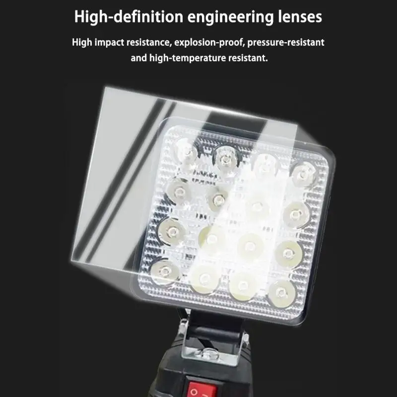 652F MultiPurpose LED Light USB Charging For 14.4-20V LiBatteries Foldable Design
