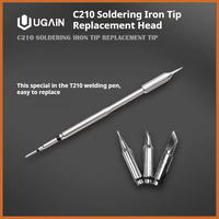 C210 3Pcs Soldering Iron Tip Replacement Head Set Universal C210-SK/I/IS DIY Electric Soldering Iron Replacement Welding Tips