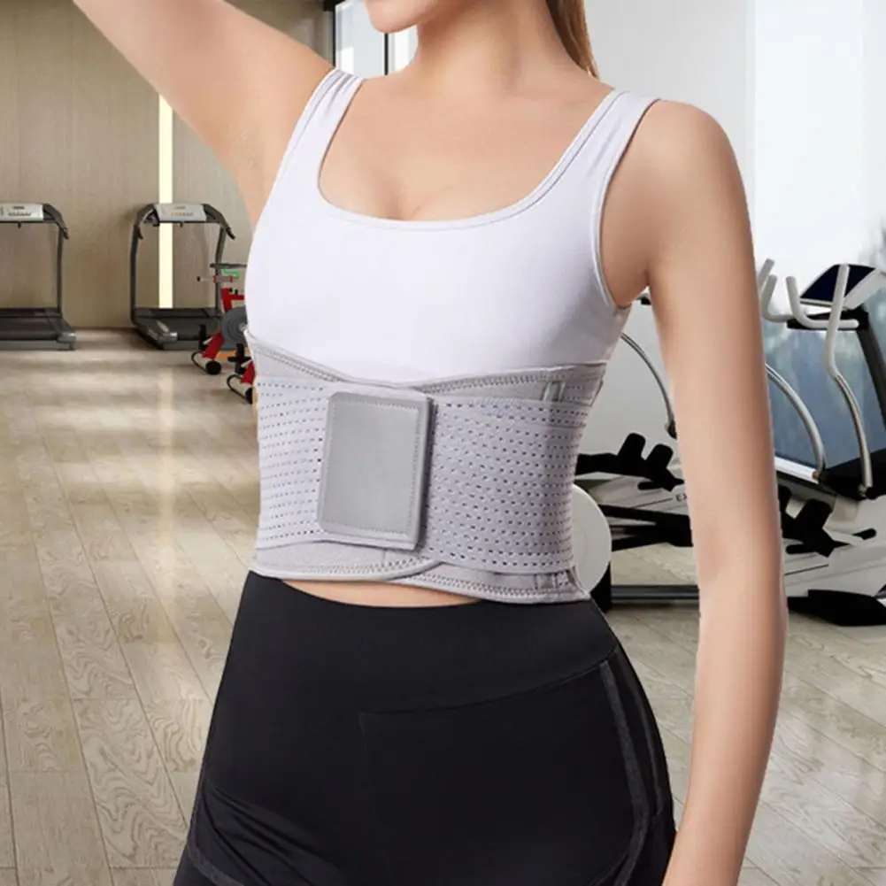 

Lumbar Supporter Ergonomic Design Adjustable Strong Support Force Breathable Weight Loss with 5 Support-Bars Lumbar Back Support