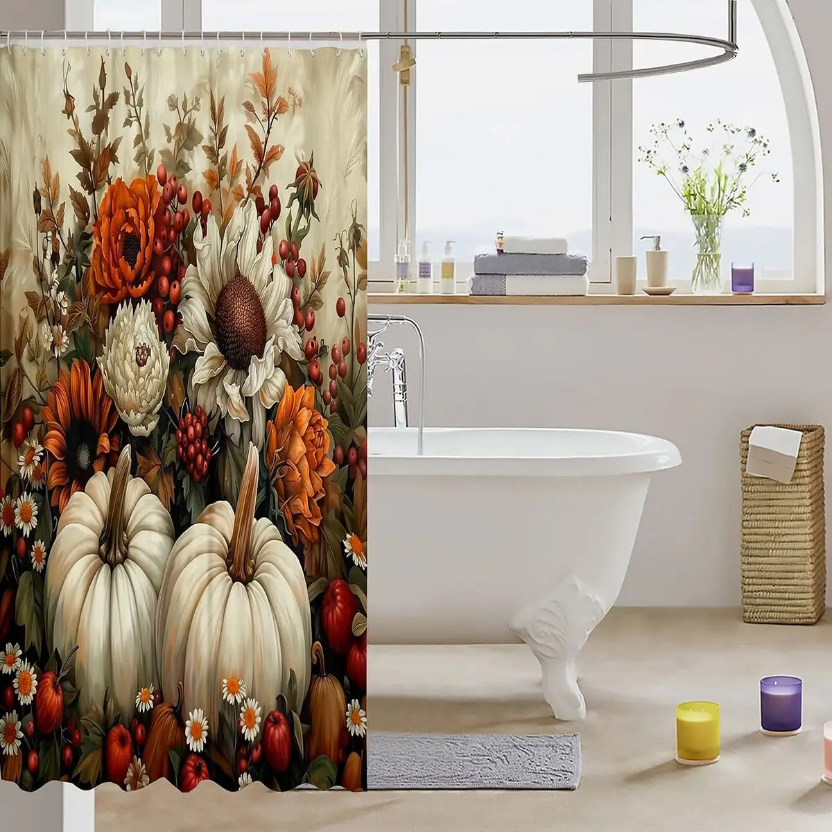 أسود القط دش الستار الحيوانات الأليفة القطط اكسسوارات الحمام هريرة لطيف هالوين القوطية أطفال بنات بنين أبيض أسود حمام مقاوم للماء #6