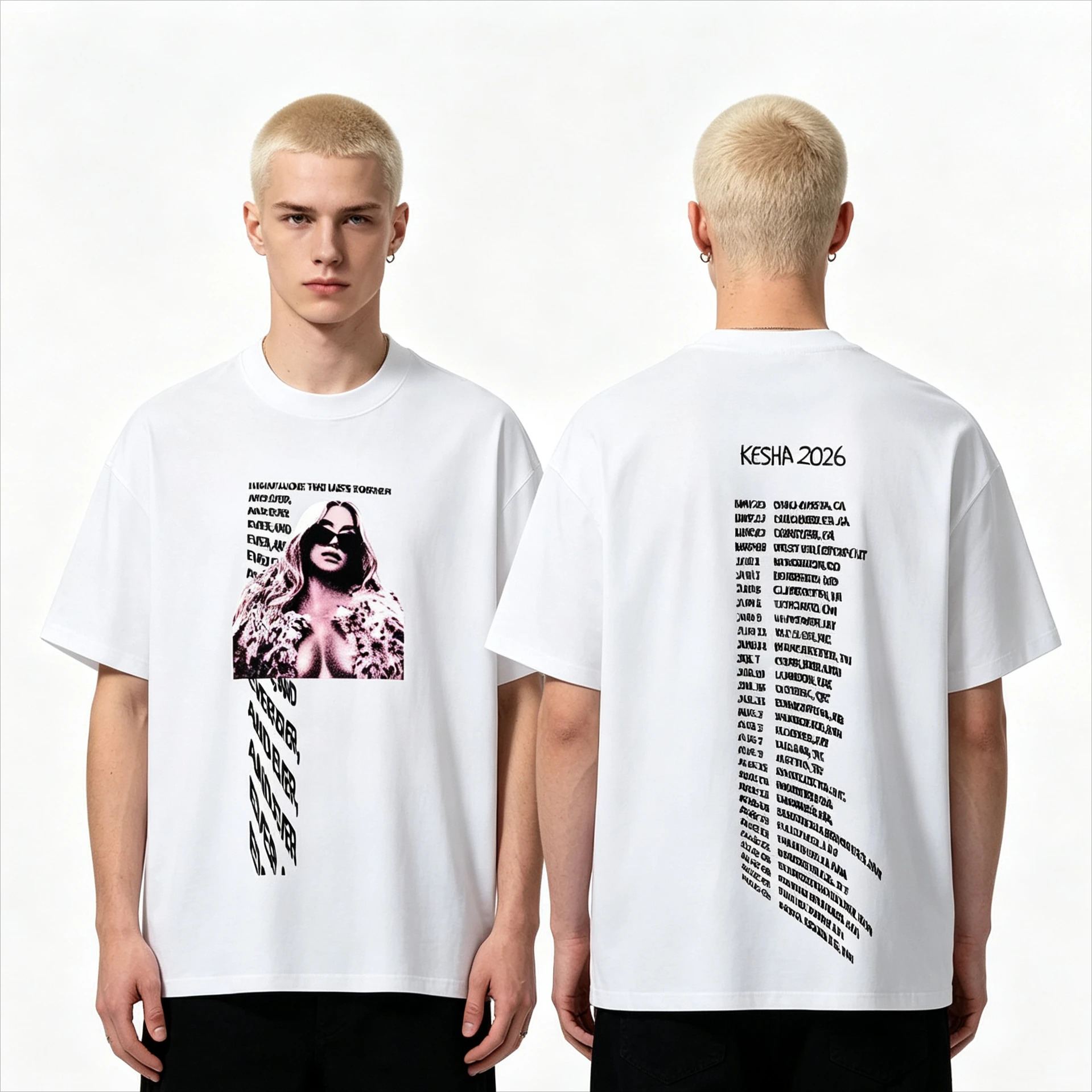 Summer Hot Singer Kesha Freedom Tour 2026 Print T-shirt Men Women Fashion Trendy T-shirt Y2K Gothic Streetwear Cotton T-shirt