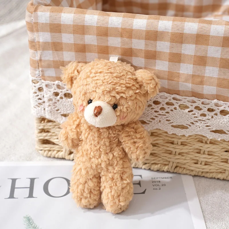 20/30pcs Kawaii Teddy Bears Plush Toys 13cm Animal Bear Stuffed Plush Doll Keychain Bagpack Pendent Wedding Decoration Girl Gift