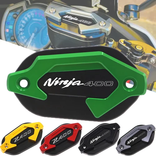 Imagen 1 del producto Tapa de tanque de líquido de frenos de motocicleta, cubierta de bomba de freno para KAWASAKI Z400 NINJA400, accesorios Z 400 NINJA 400, protector de bomba de freno
