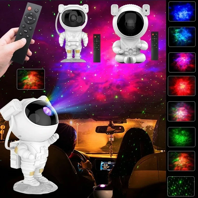 

Astronaut Starry Sky Projection Light LED Aurora Bedroom Bedside Table Light Astronaut Decoration Atmosphere Small Night Light