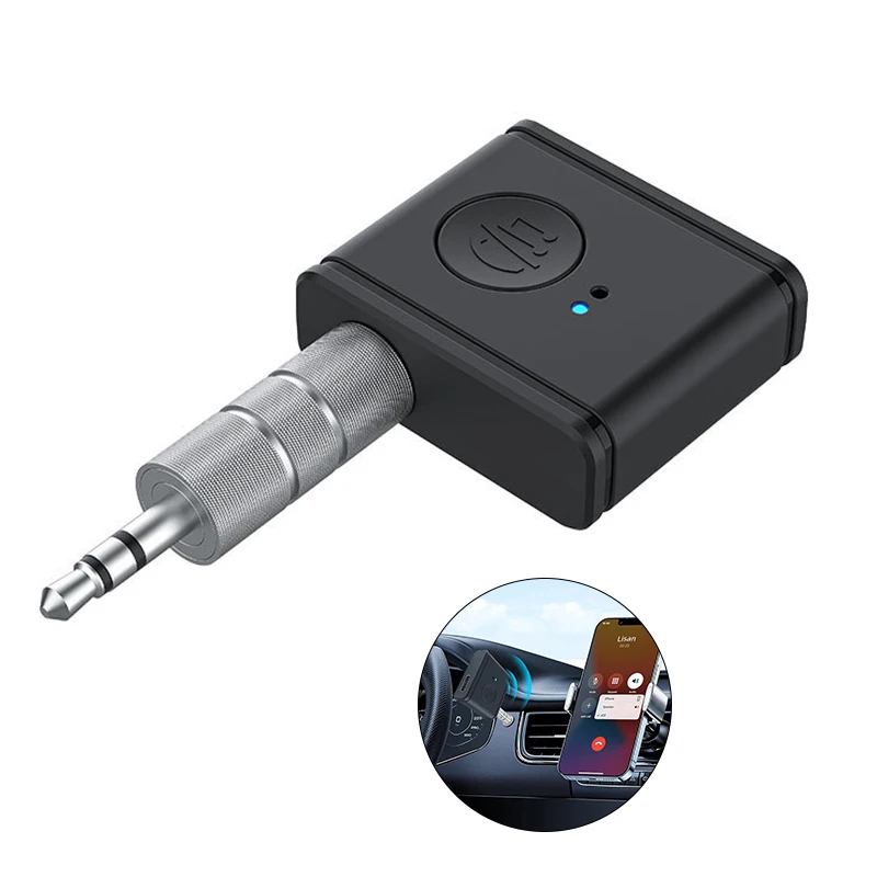 Bluetooth 5.3 Aux Receiver Wireless Car Bluetooth Adapter 3.5MM To 3.5MM Jack Music Mic Handsfree Adapter For Car Audio Speaker