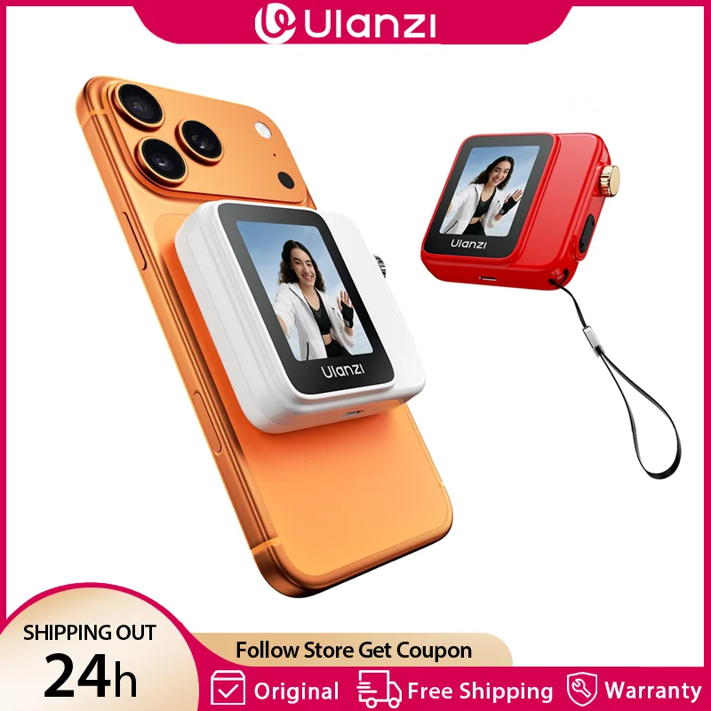 Ulanzi VM02 Magnetic Selfie Monitor Screen with Wireless Control Phone Selfie Screen Mirroring for Iphone 17 16 15 Android Vlog