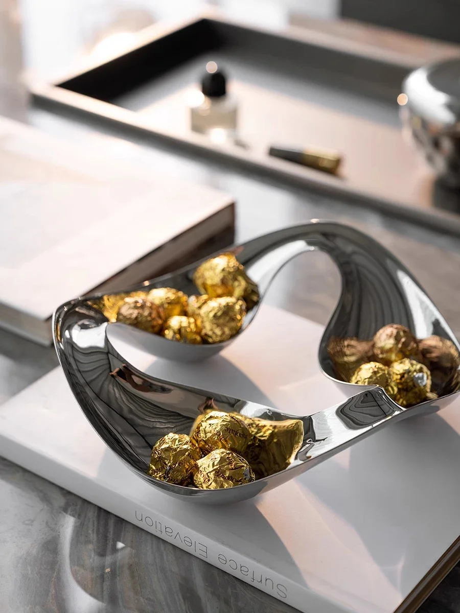 

Stainless Steel Serving Tray Snack Bowls Candy Dish Dessert Plates for Aperitifs Condiments Home Decoration Gifts Scandinavian