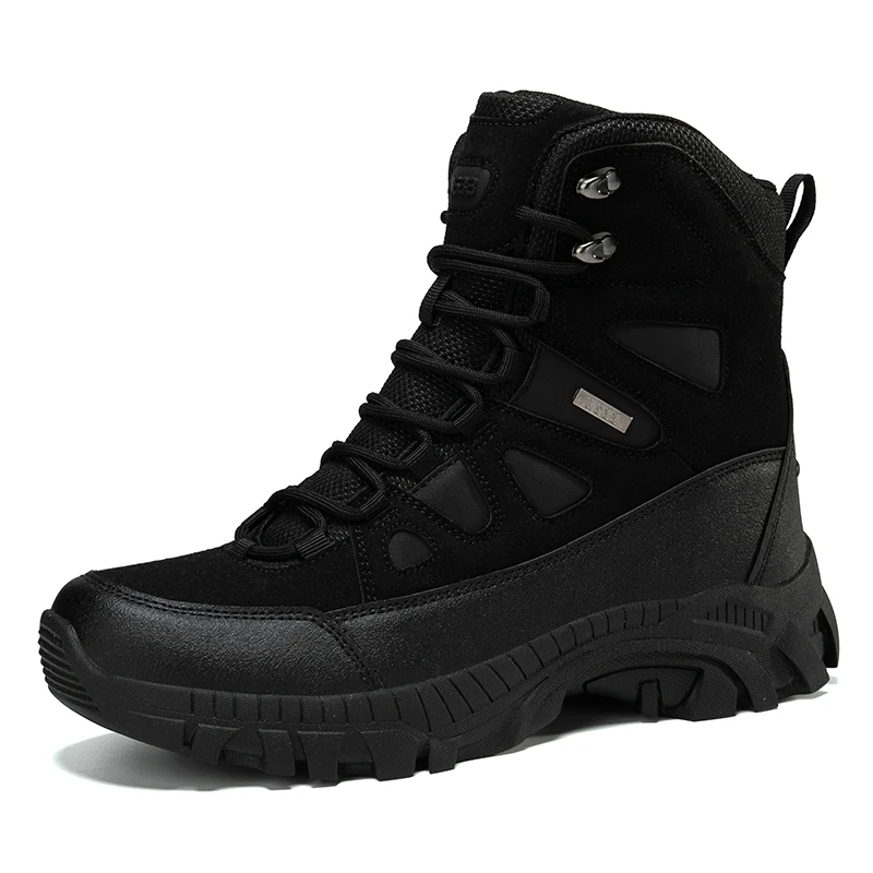 

High Top Men's Tactical Shoes Combat Training Boots Anti Slip Outdoor Sneakers Mountaineering Trekking Trail Shoes Hunting Boots