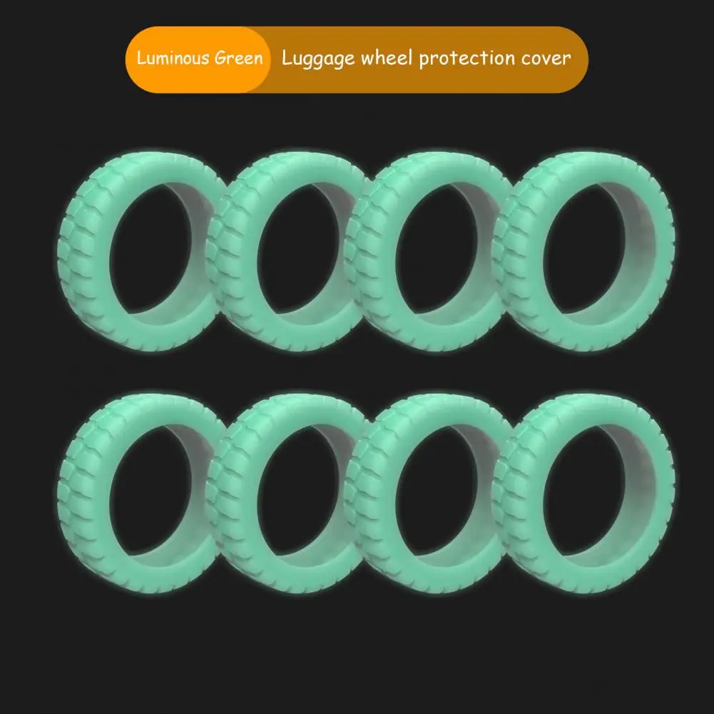 Luggage Wheel Cover Set Travel Luggage Wheel Shield 8pcs Silicone Luggage Wheel Covers Scratch-free Spinner Suitcase Protectors