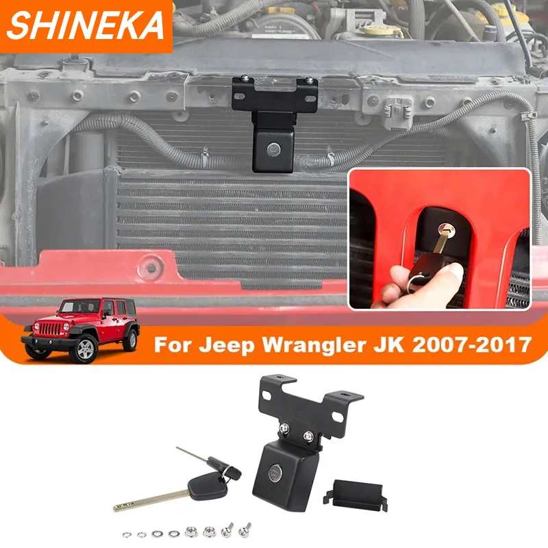 車のフロントエンジン,見えない,キー付き,盗難防止アクセサリ,Jk 2007 2008 2009 2010 2011 2012-2017