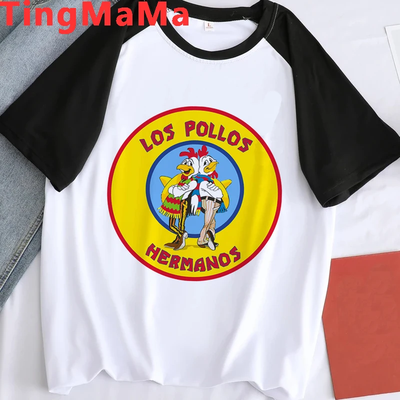 Breaking Bad Los Pollos Hermanos T Shirt Men Kawaii Cartoon Graphic Tees Summer Tops T-shirt Harajuku Unisex Tshirt Male