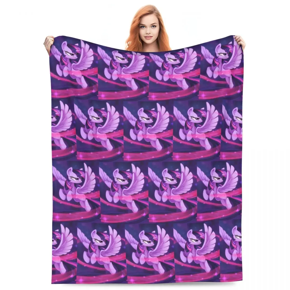 

Одеяла Twilight Sparkle, мягкое теплое фланелевое одеяло, плюшевое одеяло для кровати, гостиной, пикника, путешествия, домашний диван