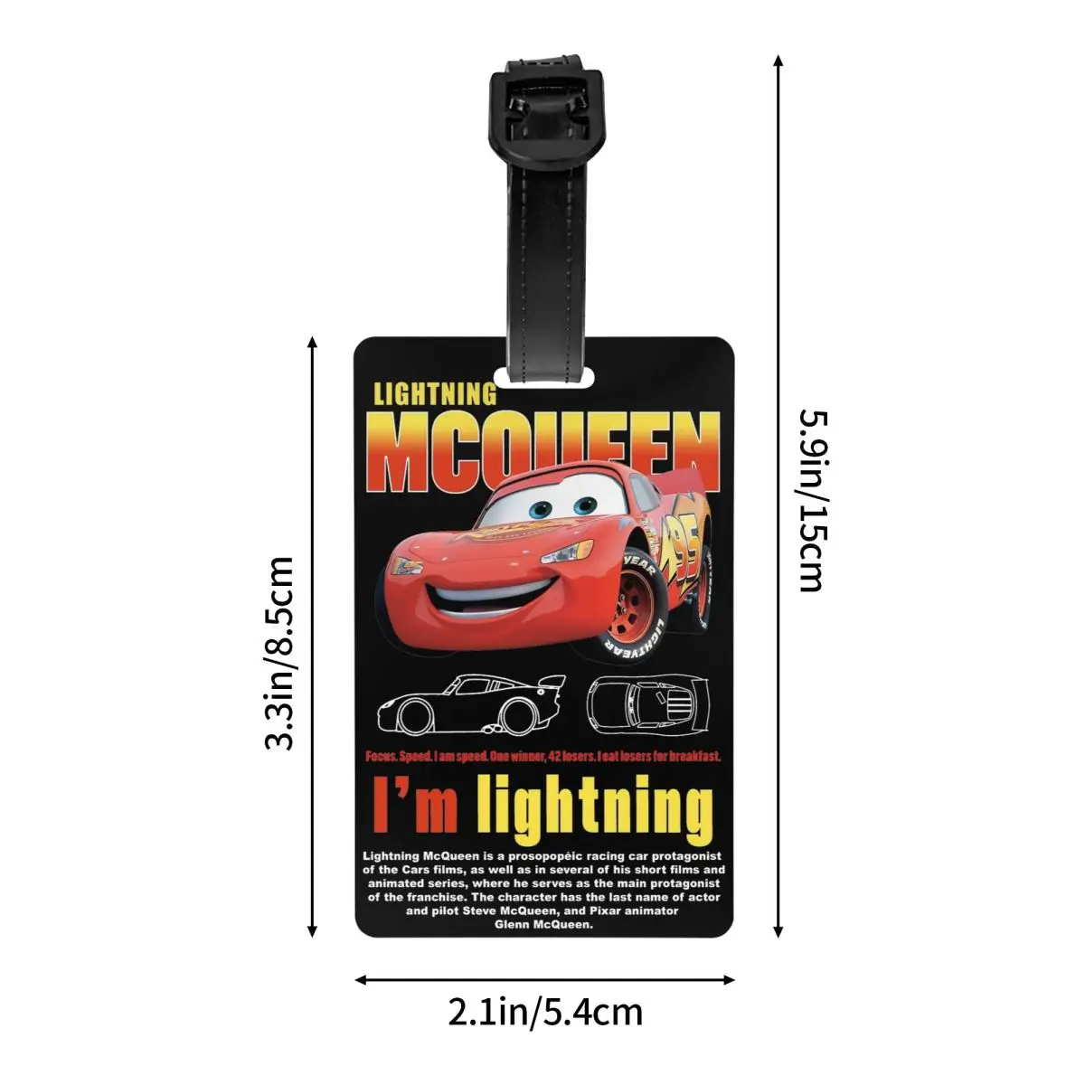 Lightning Mcqueen Cars Galaxy Luggage Tags Travel Silicon Portable Label Holder Baggage Tag Name ID Address Suitcase Tag Gifts