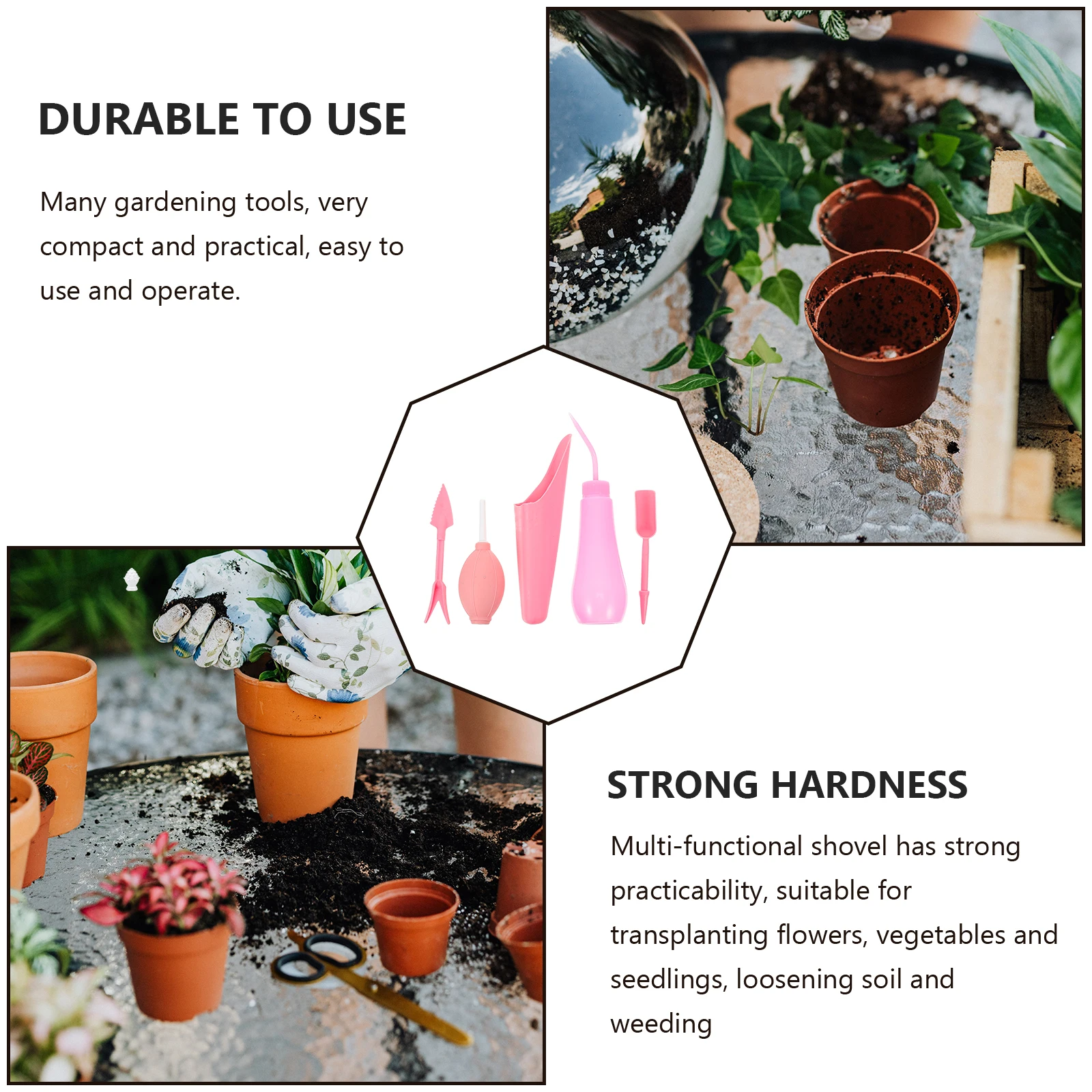 

Garden Tool Set Shovel Spade Planting Tools Succulent Supplies Accessories Transplanting Kit H Tools Small Portable PVC Durable