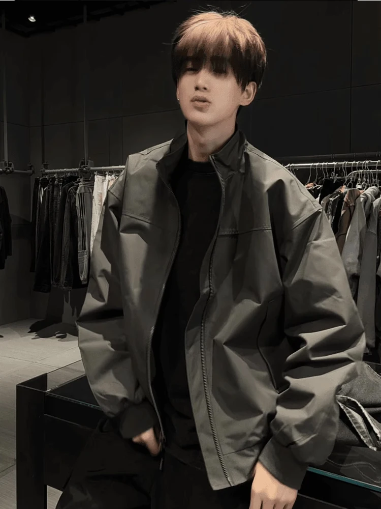

Bla American Sle Pilot Jaet ort Baseball Coat Men's Spring Autumn Cleanfit Sli Polyester Nylon Cosite Fiber