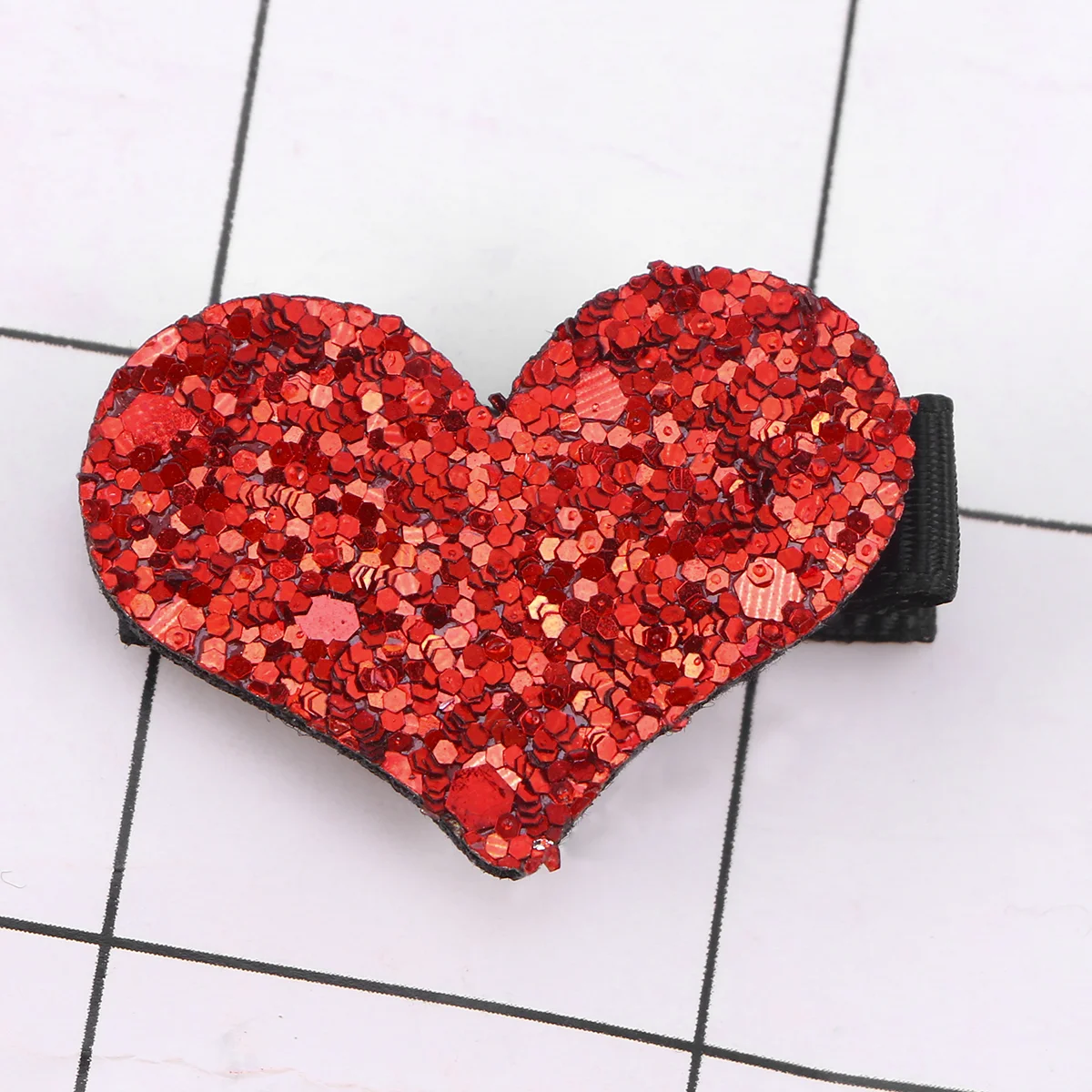 

Hair Barrettes Girl Clip Heart-shaped Sequin Women Hairpins Girls