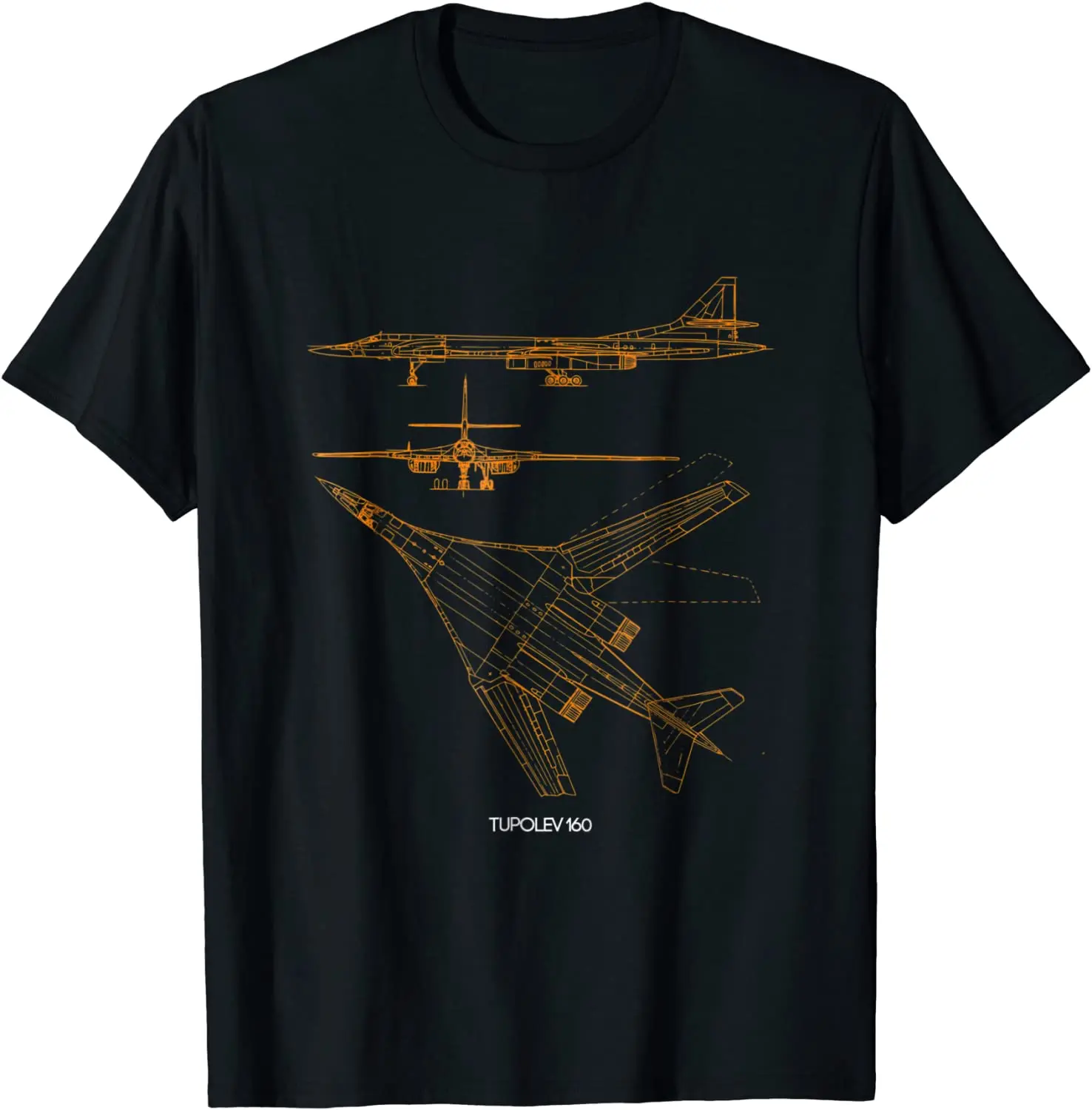 Russian Military Aircraft Tu-160 White Swan Bomber Line Art T-Shirt. Summer Cotton O-Neck Short Sleeve Mens T Shirt New S-3XL