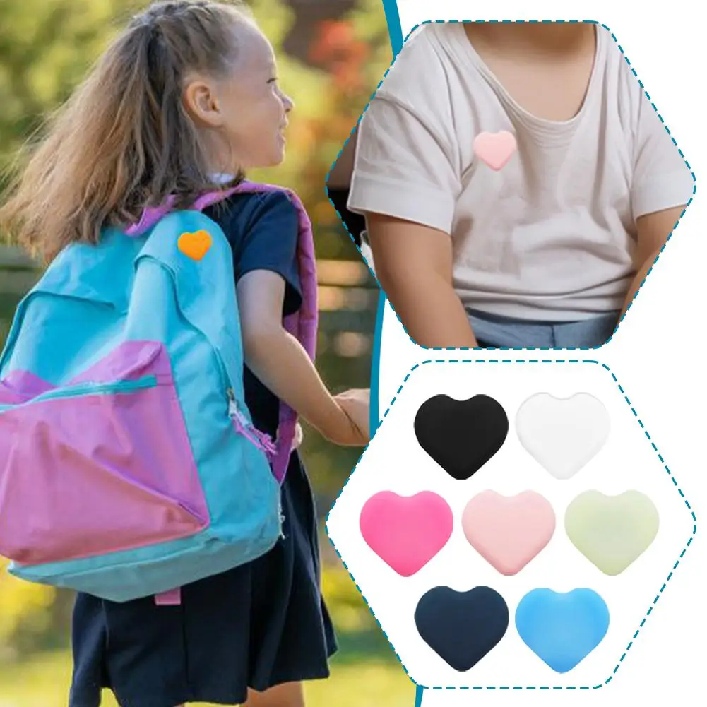 Silicone Case for airtag Invisible Pin Love Heart Protective Cover Shell Anti-scratch Anti-lost Device Buckle Cover