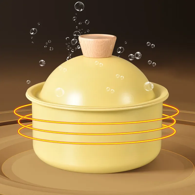 Removable Handle Milk Pot Non Stick Saucepan Small Soup Cooking Pan Kitchenware Heat Resistant Induction Compatible Cookware
