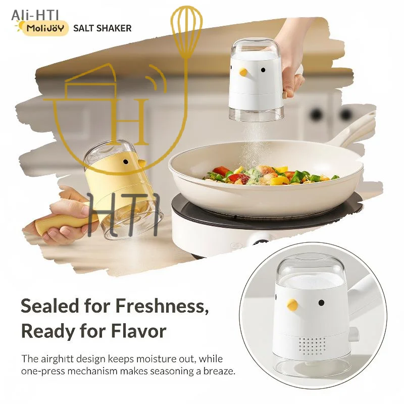 Quantitative Press Salt Dispenser Bird Shaped Cartoon Design Seasoning Bottle Perfect as Housewarming Gift